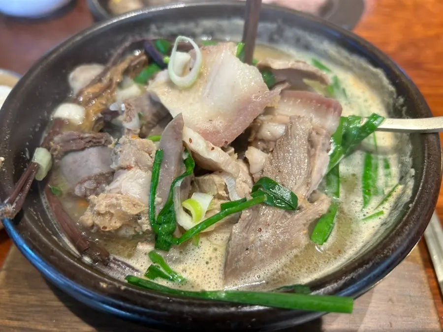Rice mixed into the bracken sundaeguk