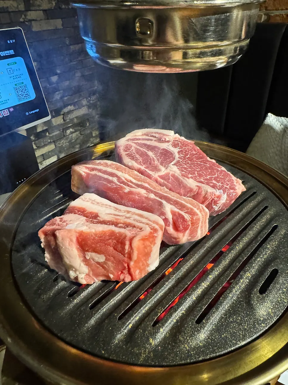 Retro-style interior of the BBQ restaurant