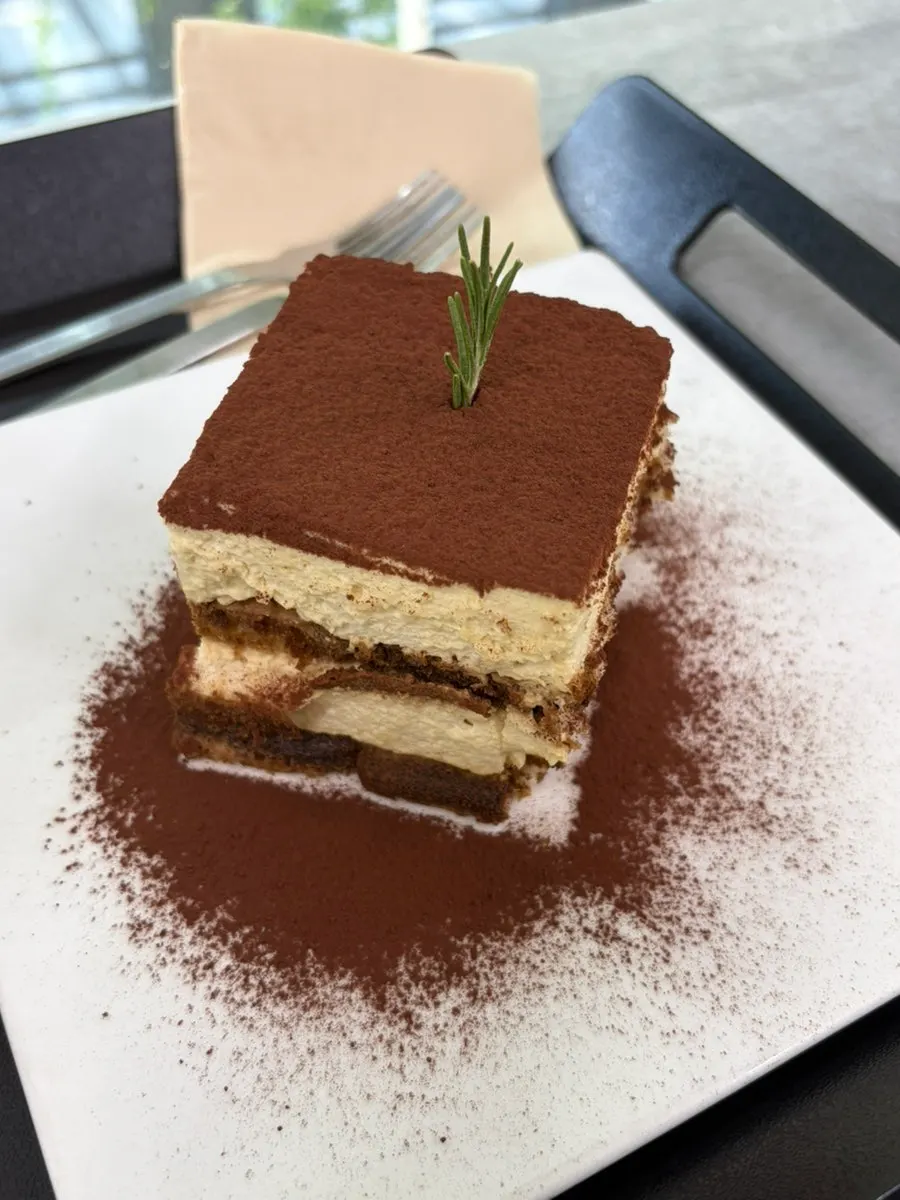 Generously sized classic tiramisu