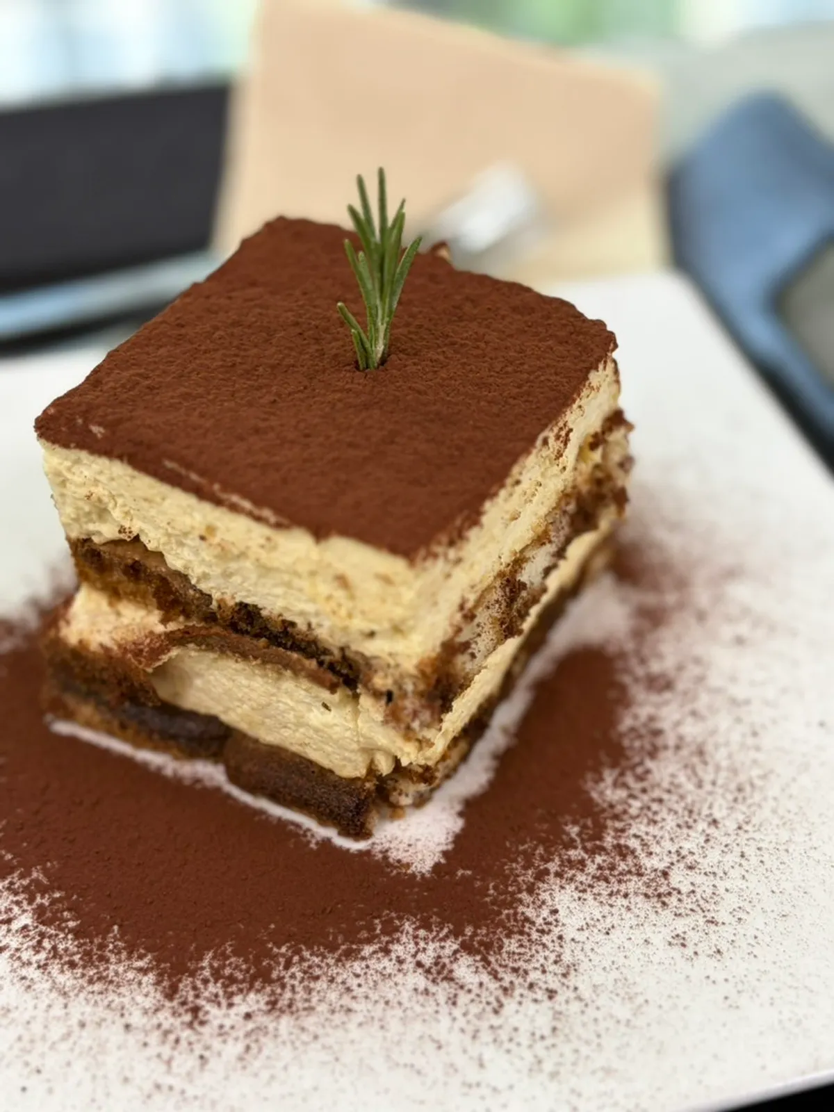 Classic tiramisu with a soft cream texture
