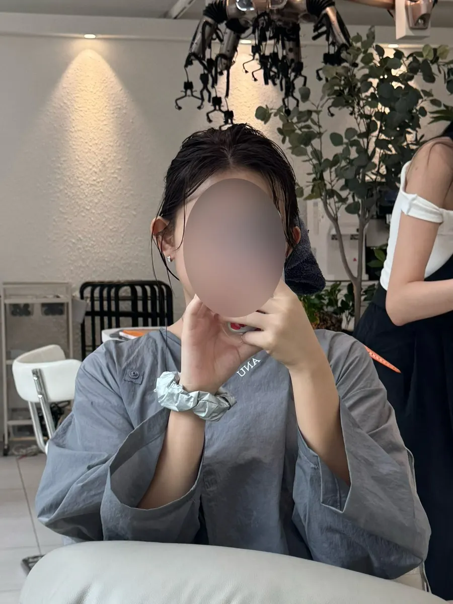 톤다운 염색 후 결과 확인