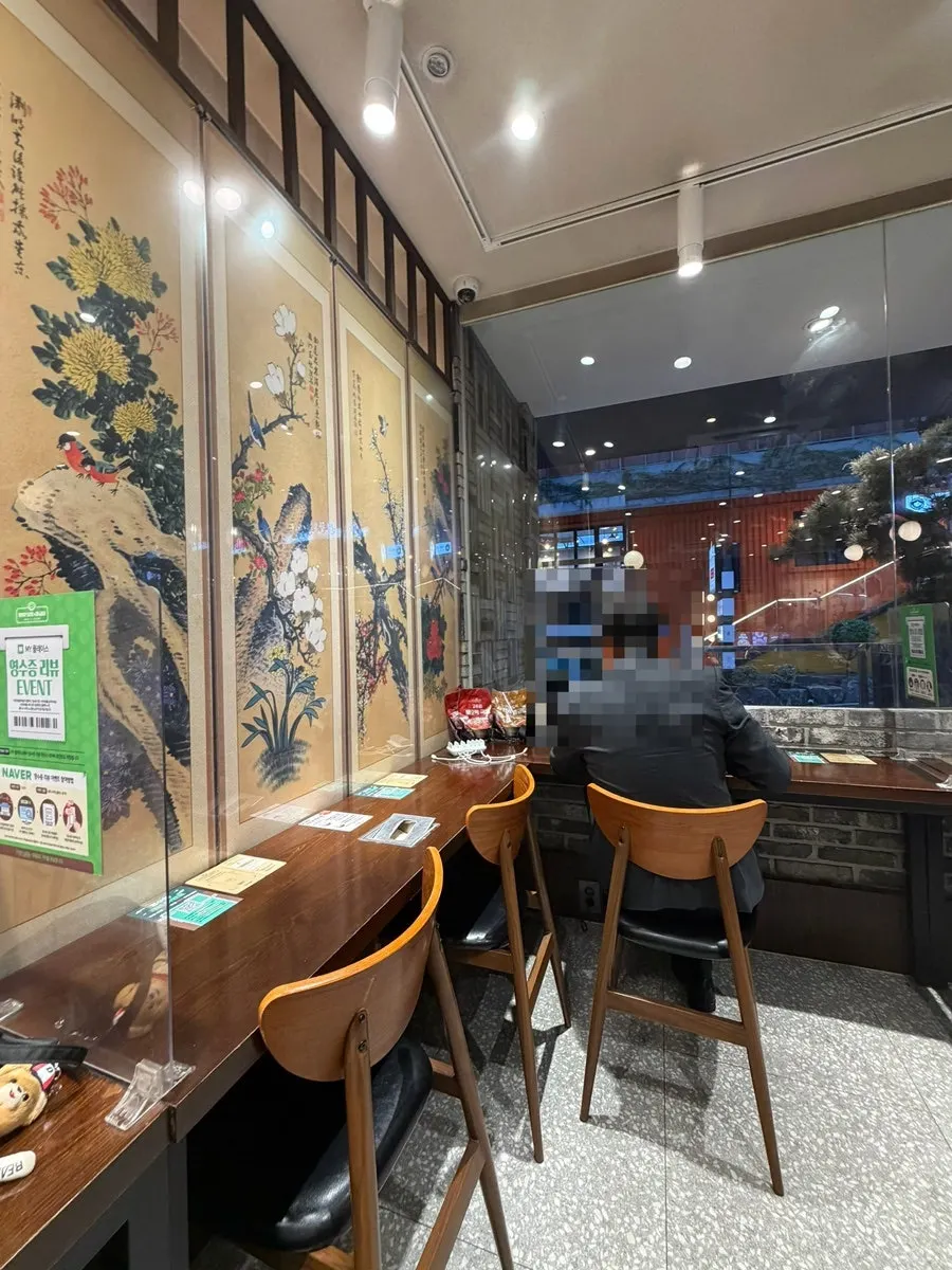Dining hall with tables seating two to four