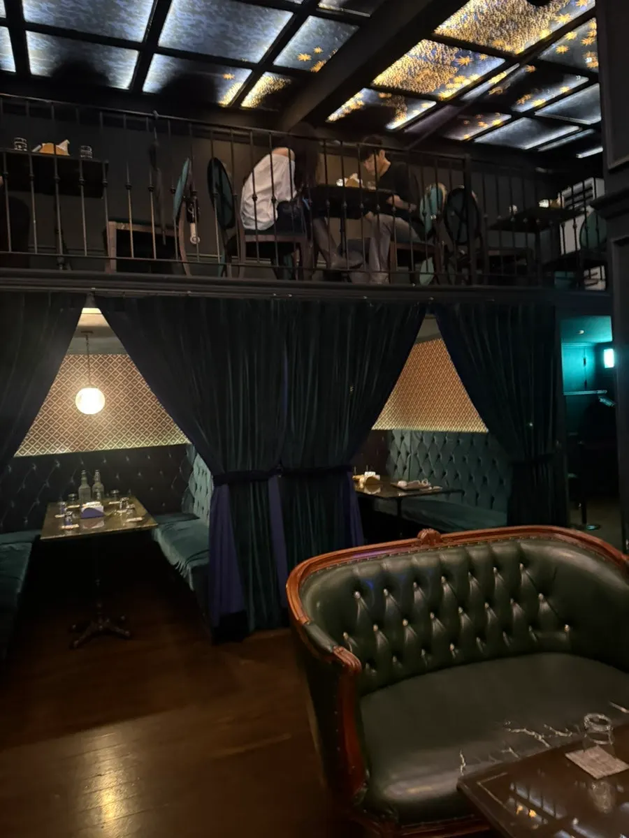 Interior of Ugly showing the unique ceiling