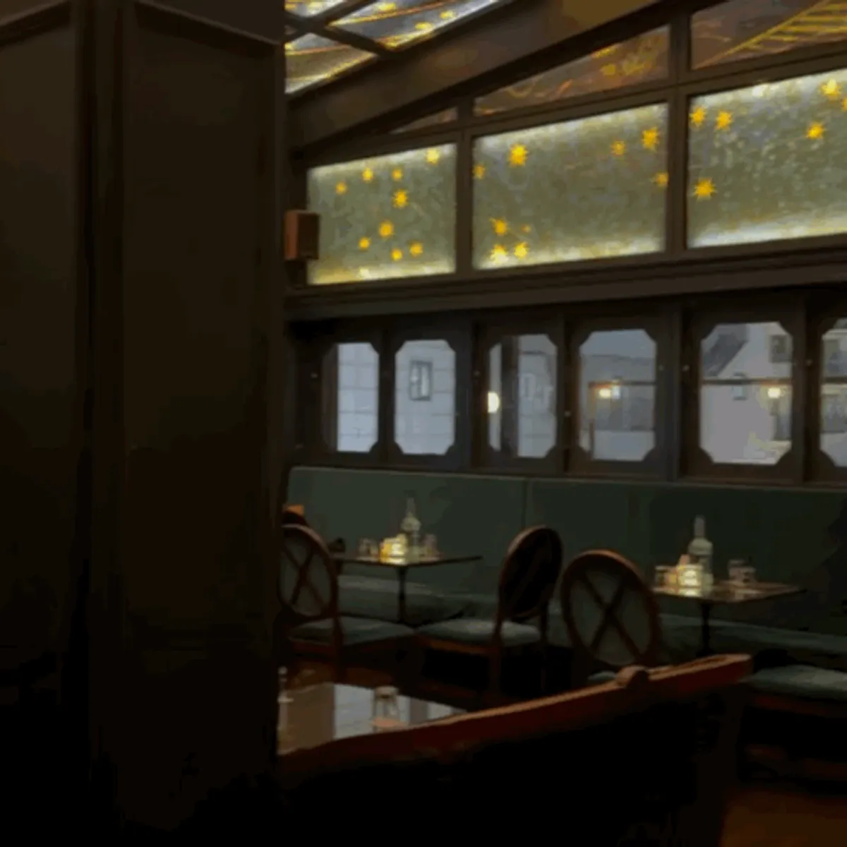 Bar seats and table seating atmosphere at Ugly