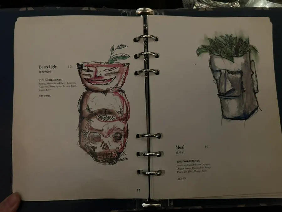 Cocktail prices listed on Ugly's menu