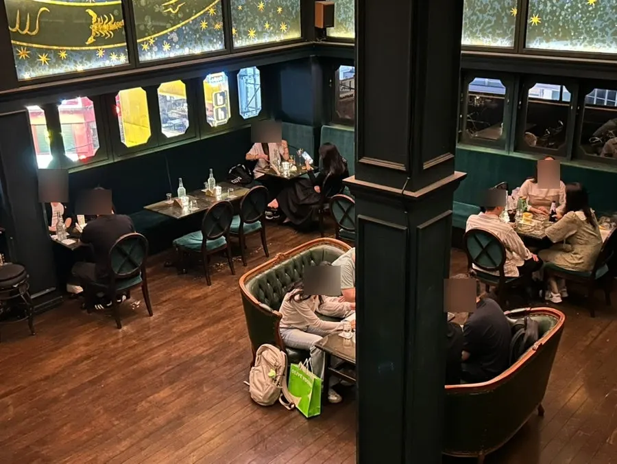 View of the 1st-floor bar seats at Ugly