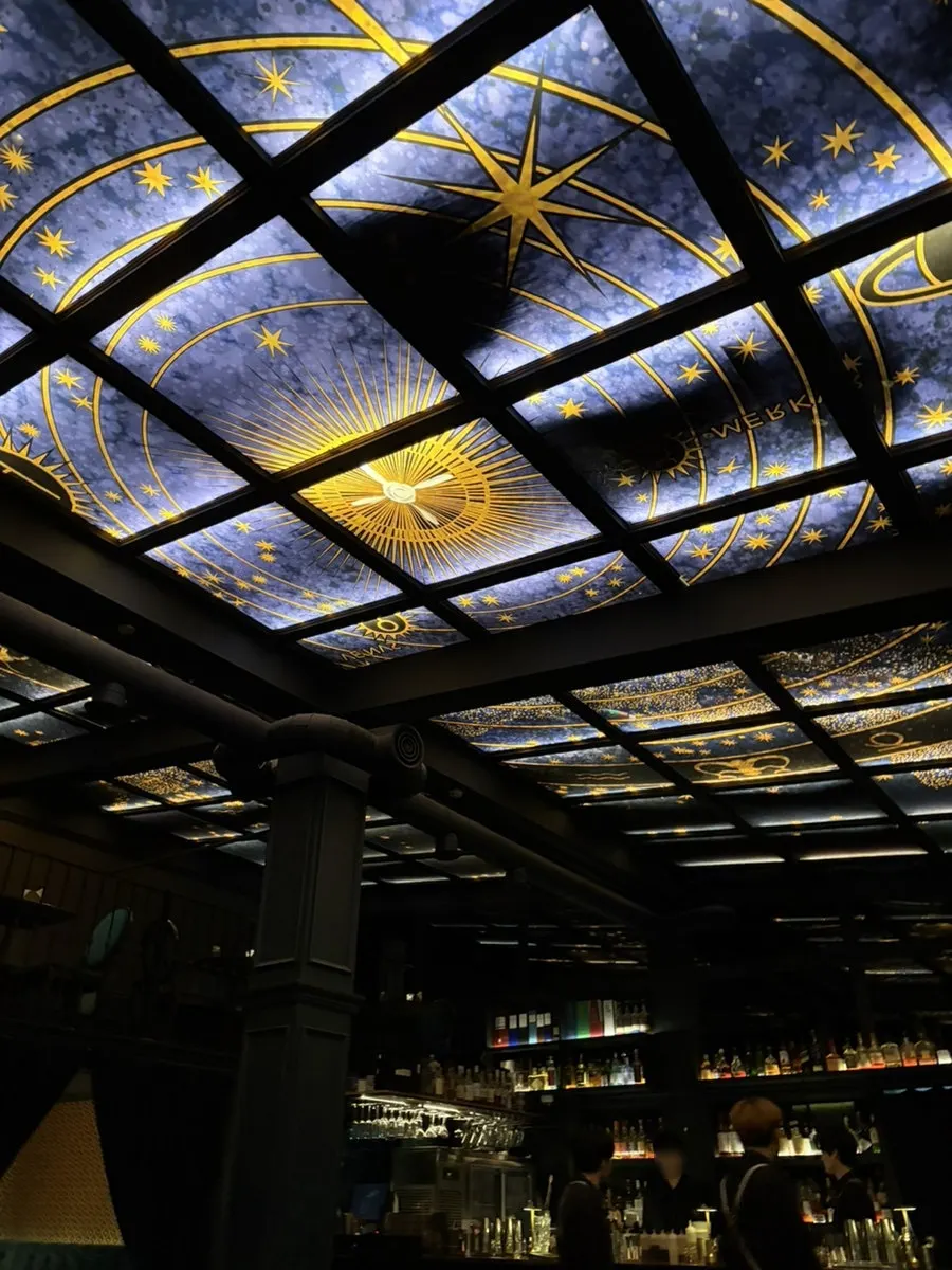 Atmospheric ceiling decor at Ugly
