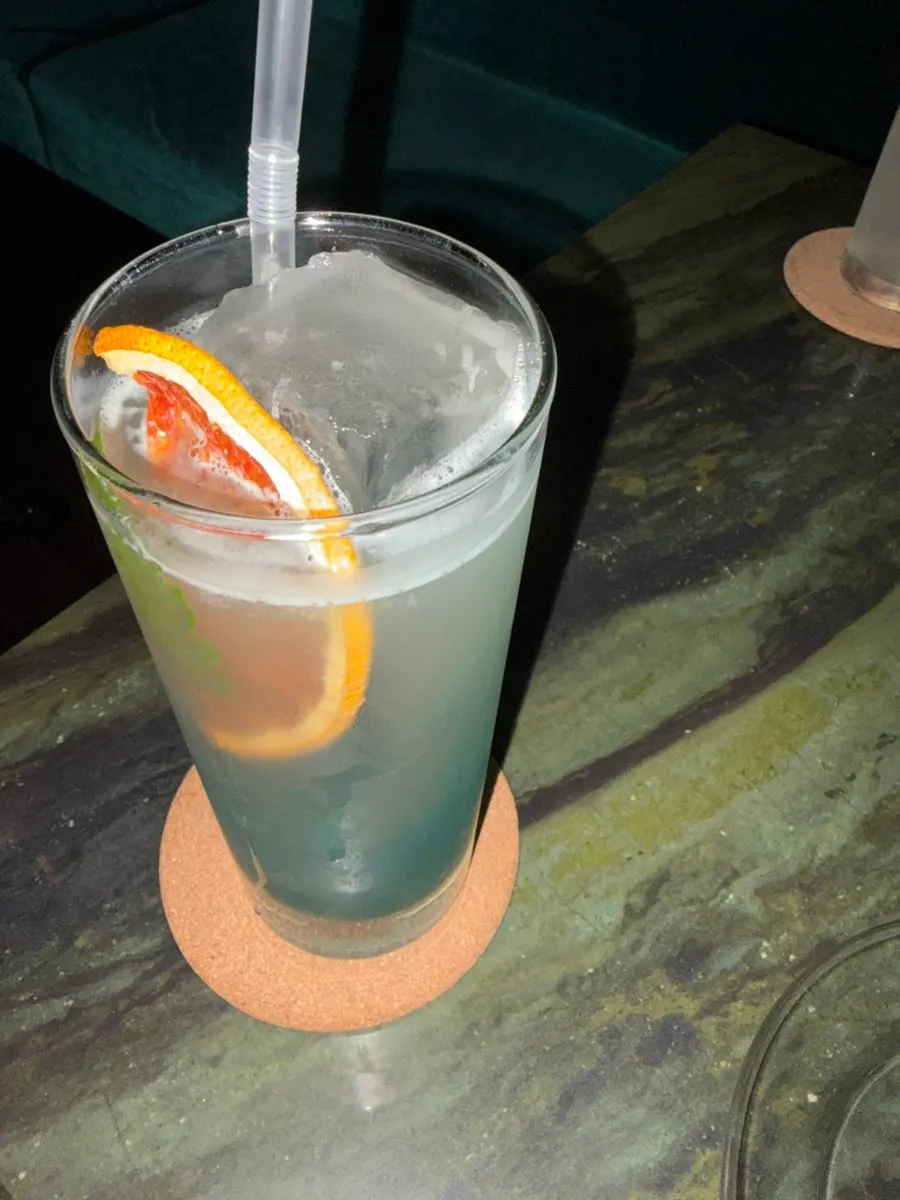 China Blue cocktail made with grapefruit and lychee