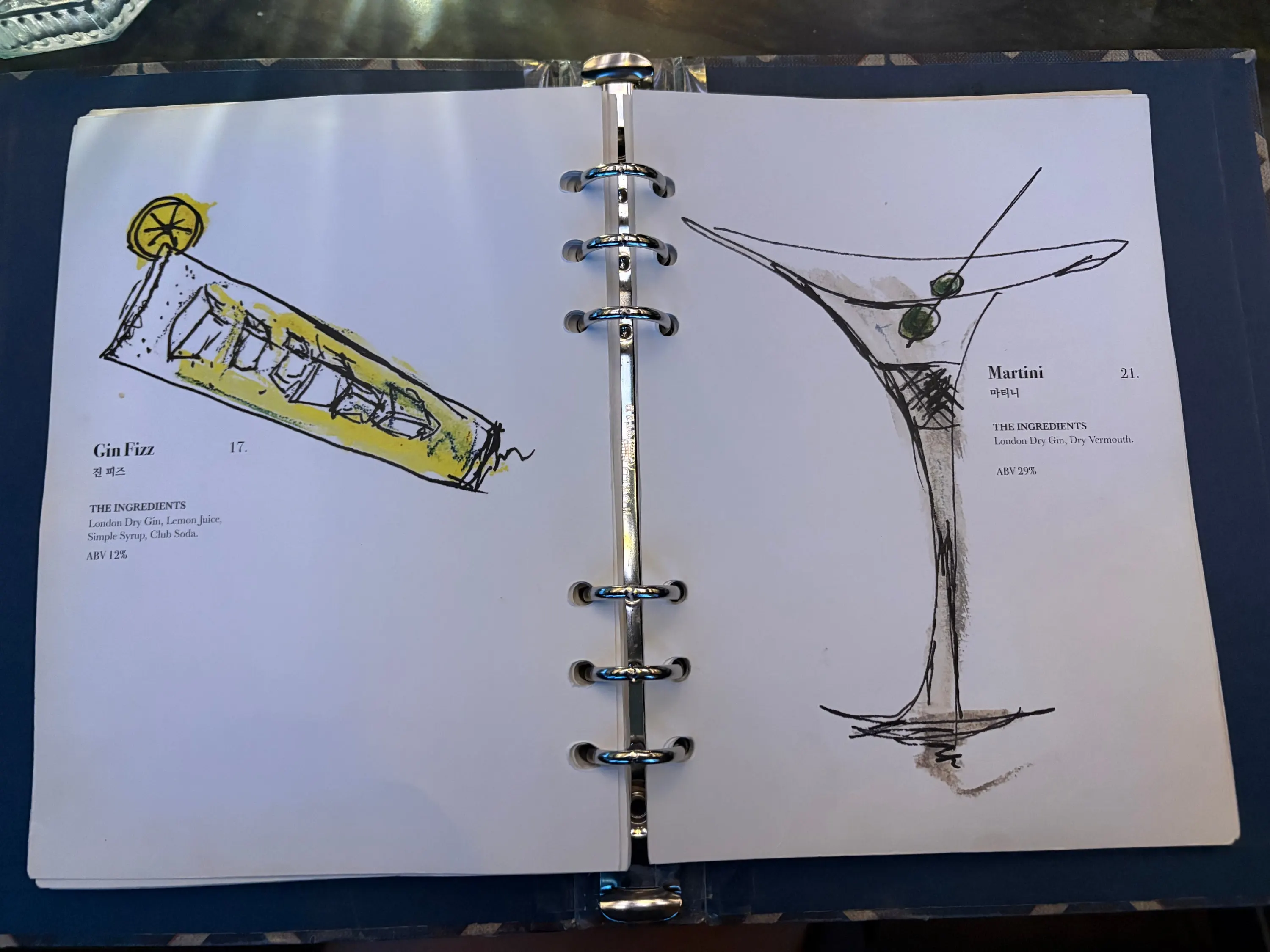 Ugly's classic and signature cocktail menu