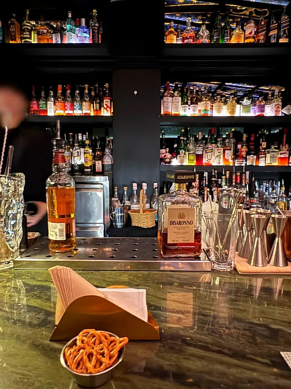 Ordered cocktails and snacks at Ugly