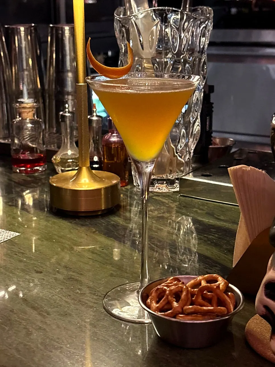 Berry Ugly cocktail in a skull-shaped glass