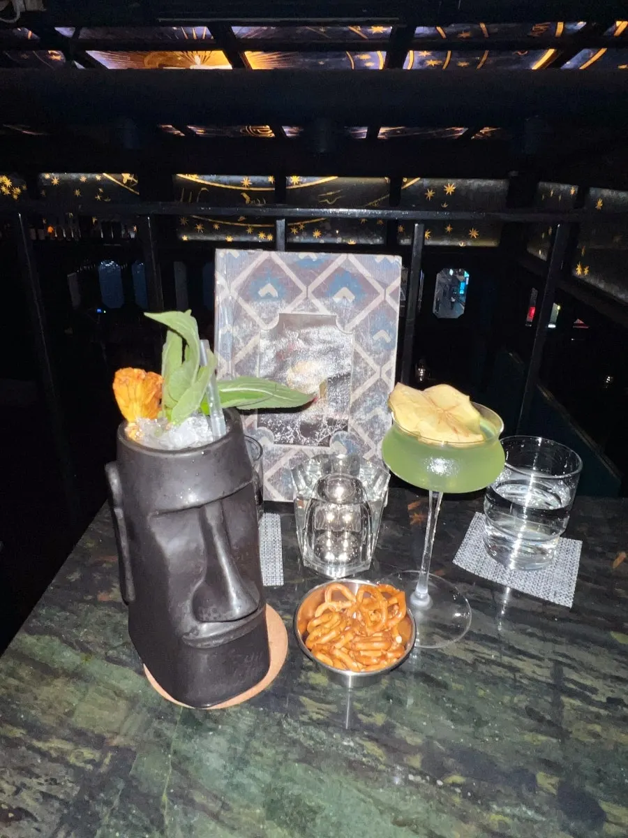 Melon, prosciutto, and cocktails