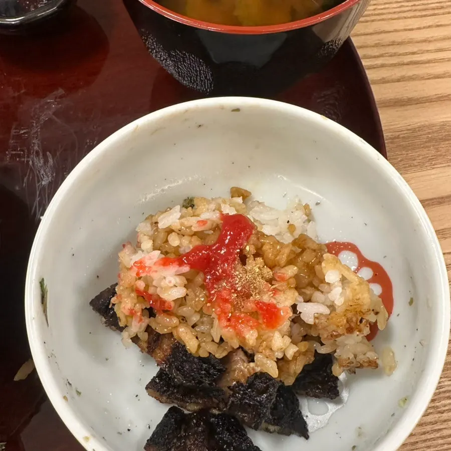 Eel rice bowl with plum sauce