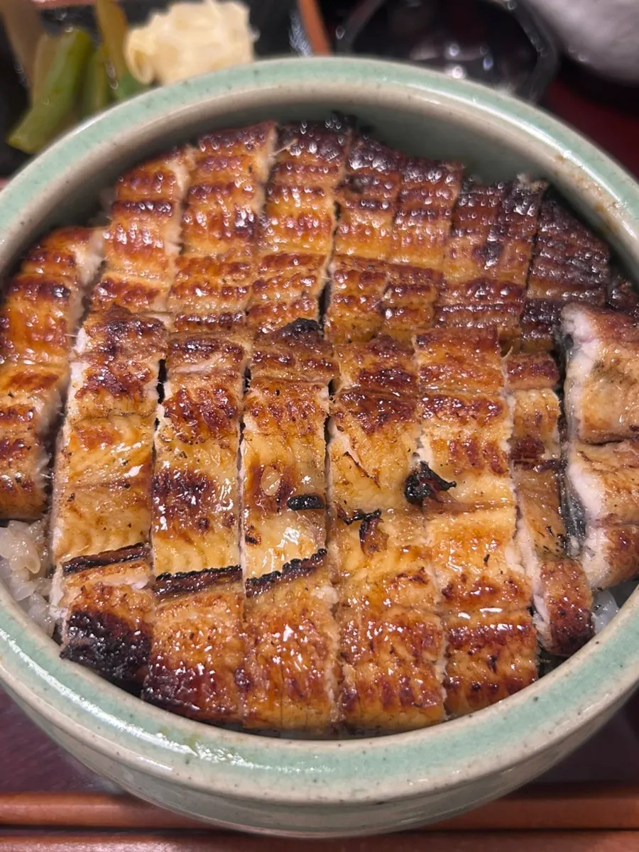 Eel with salad on the side