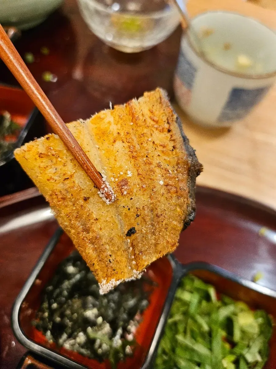 Shirayaki with wasabi and plum sauce