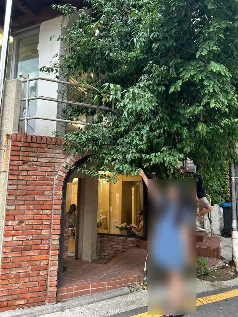 Con hẻm trước cửa Upper and Under với hàng cây