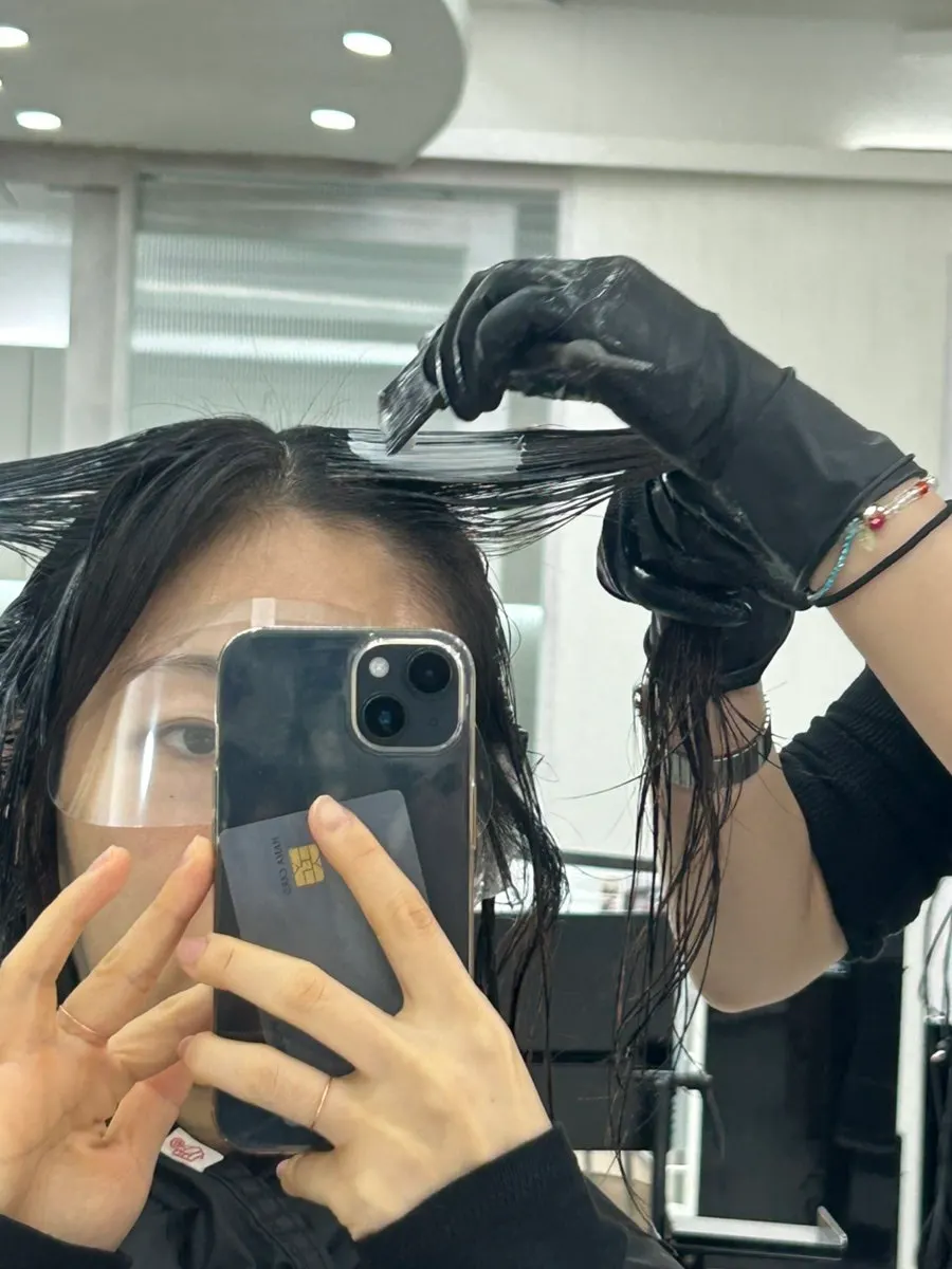 Applying the straightening solution section by section