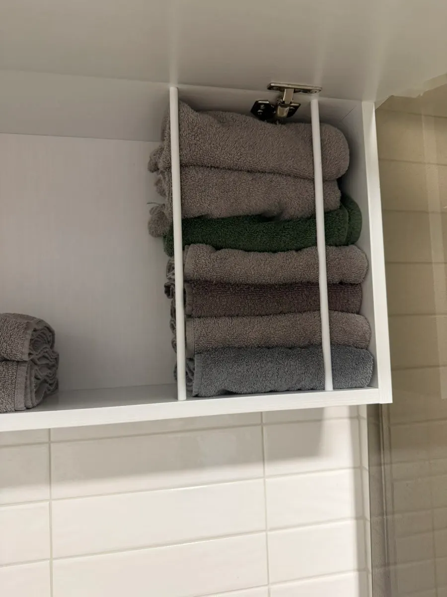 Sink and amenities in the shower room