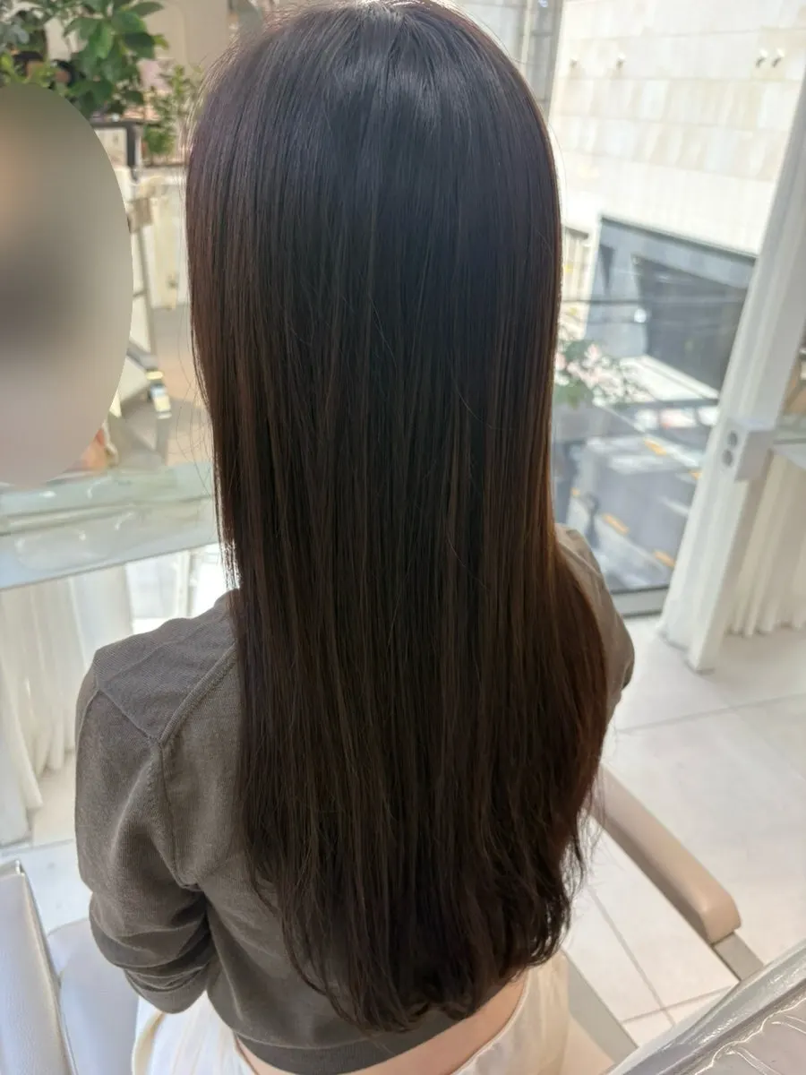 Finished brown dye look for the wedding photo shoot