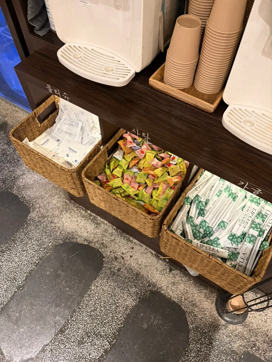 Candy set out for after the meal