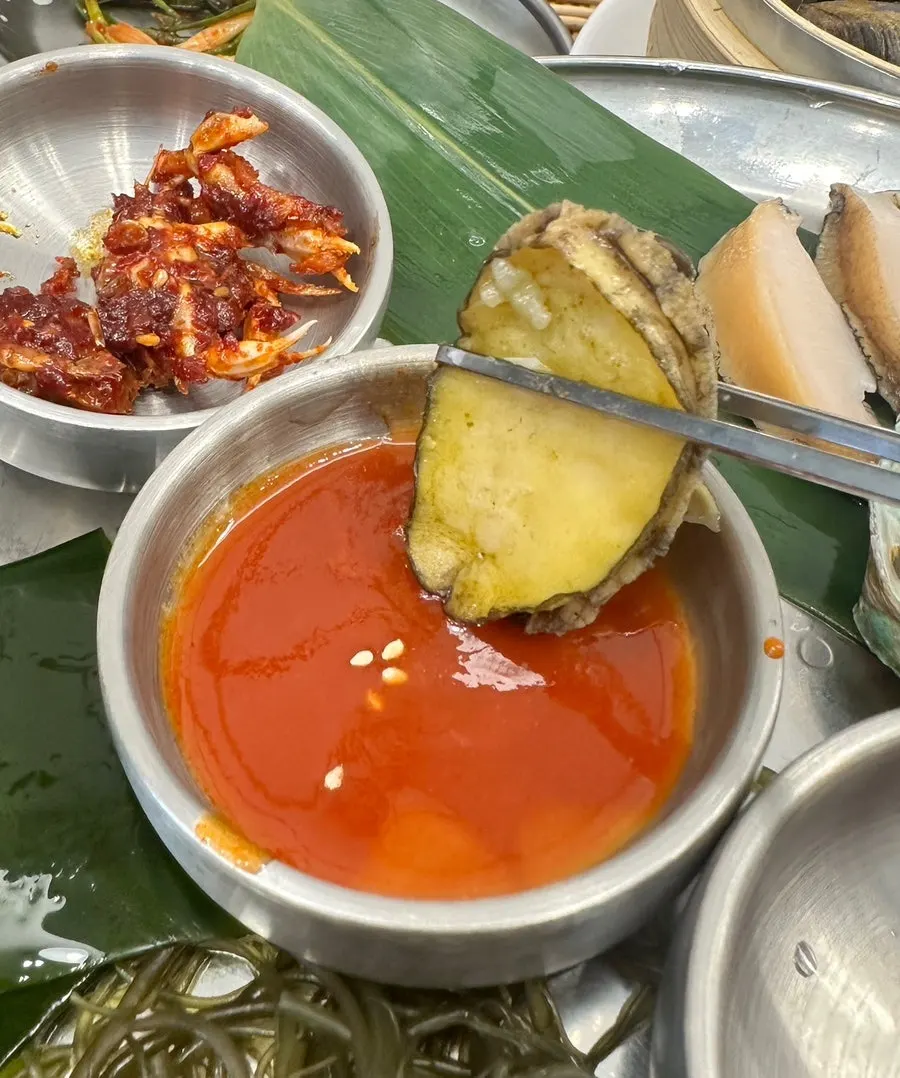 Plate of plump abalone