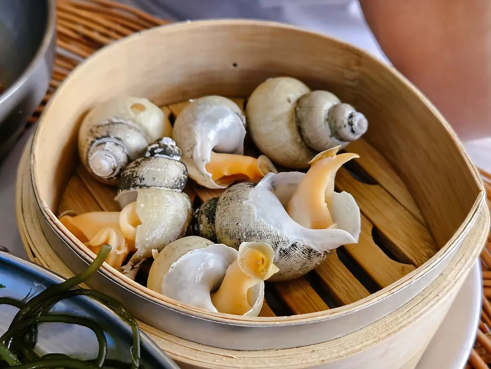 부드럽게 쪄진 전복찜 클로즈업