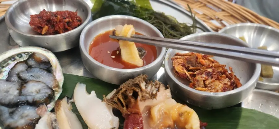 해녀한상 해산물 접시