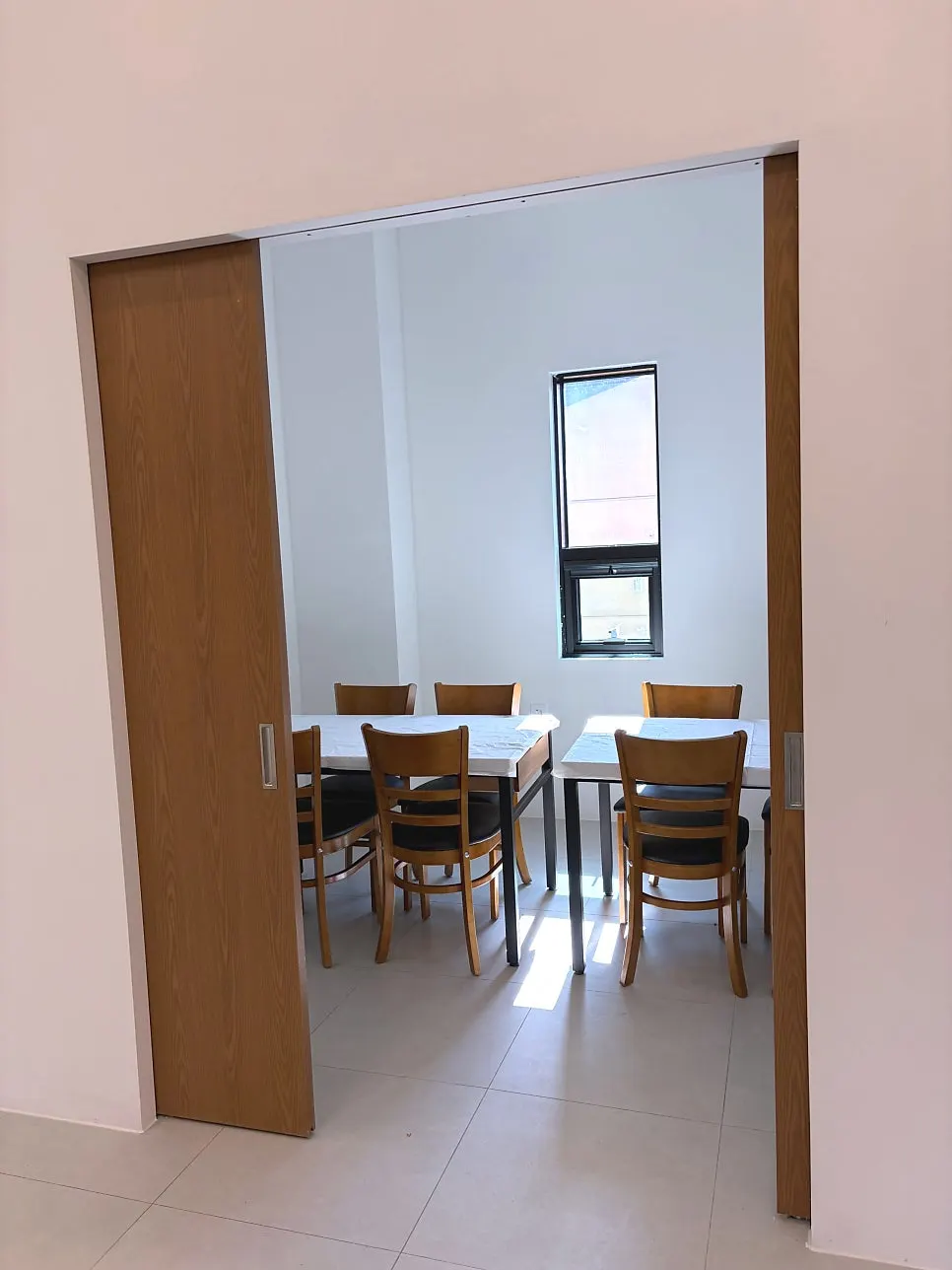 2nd-floor room seating for quiet dining