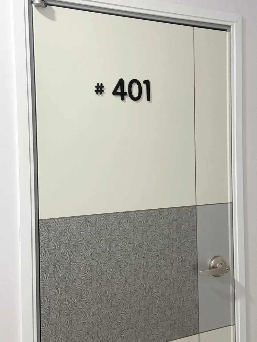 White-toned interior of Room 401 at Your Anmok