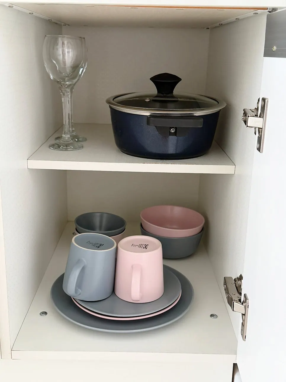 Tableware and cooking tools set up in the room