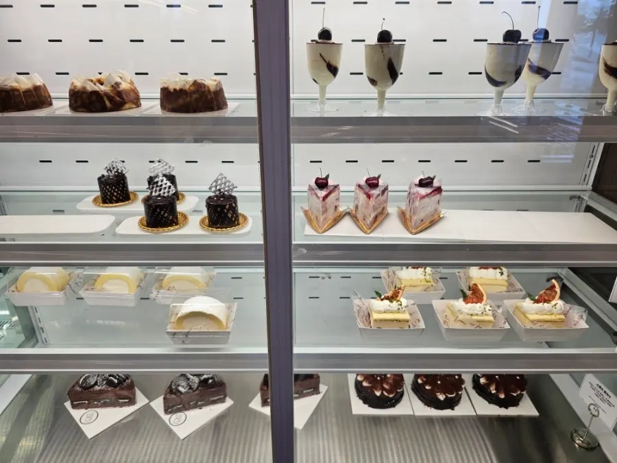 Chilled drinks and ice cream display at Baegya Coffee