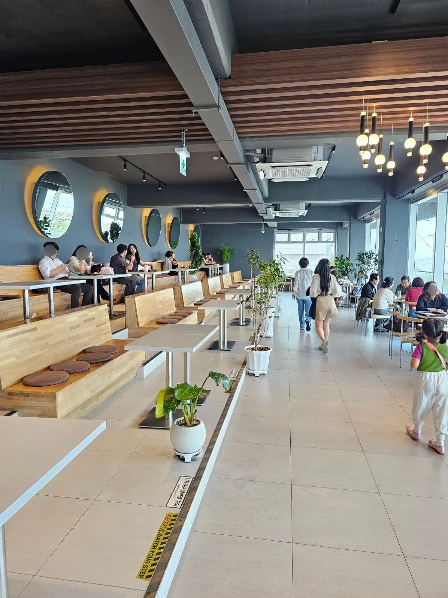 Group seating for larger parties at Baegya Coffee
