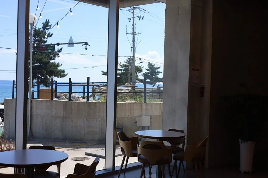 The East Sea seen from Baegya Coffee on a clear day