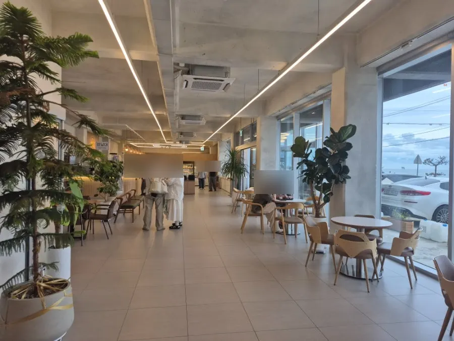 Beach view seen from inside Baegya Coffee