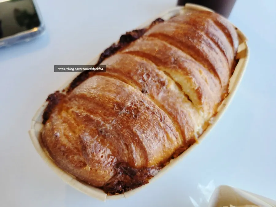 Cross-section view of the French reserve sandwich at Baegya Coffee