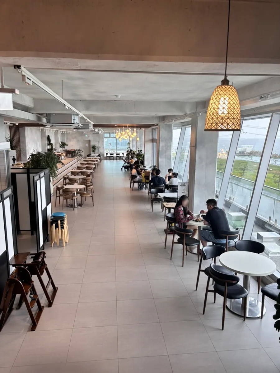 Ocean-view seating at Baegya Coffee