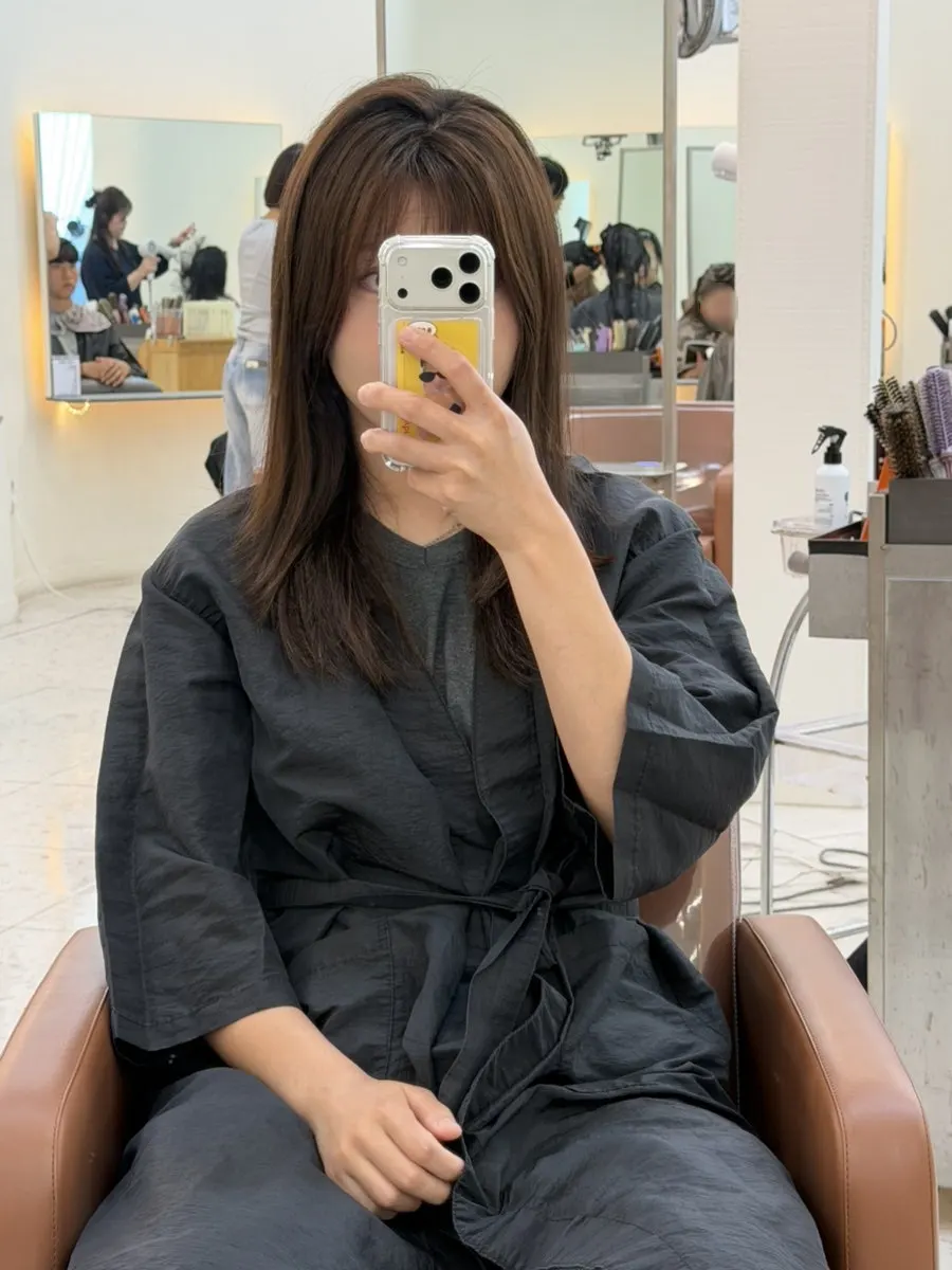 1년간 유지한 갈색 머리 비포