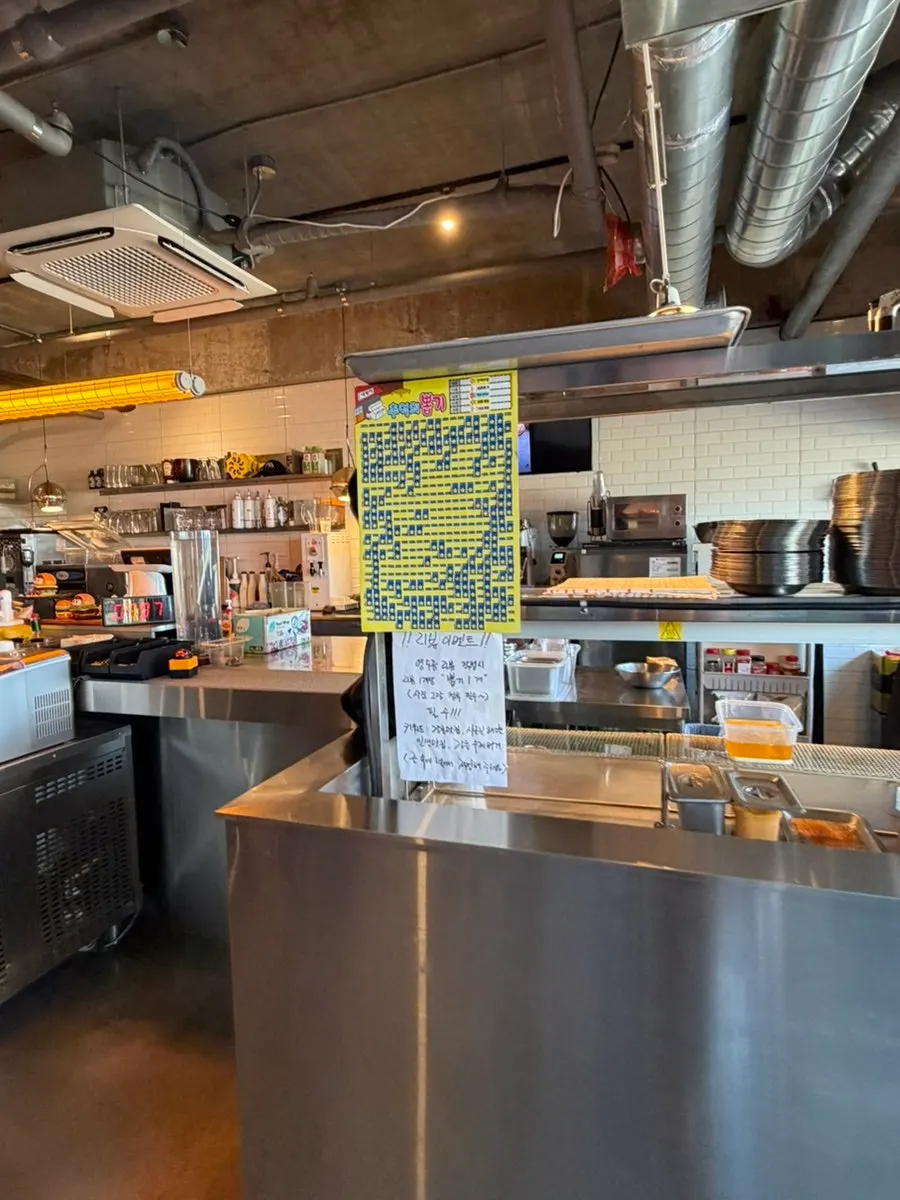 Clean, spacious indoor seating at Burger Bar