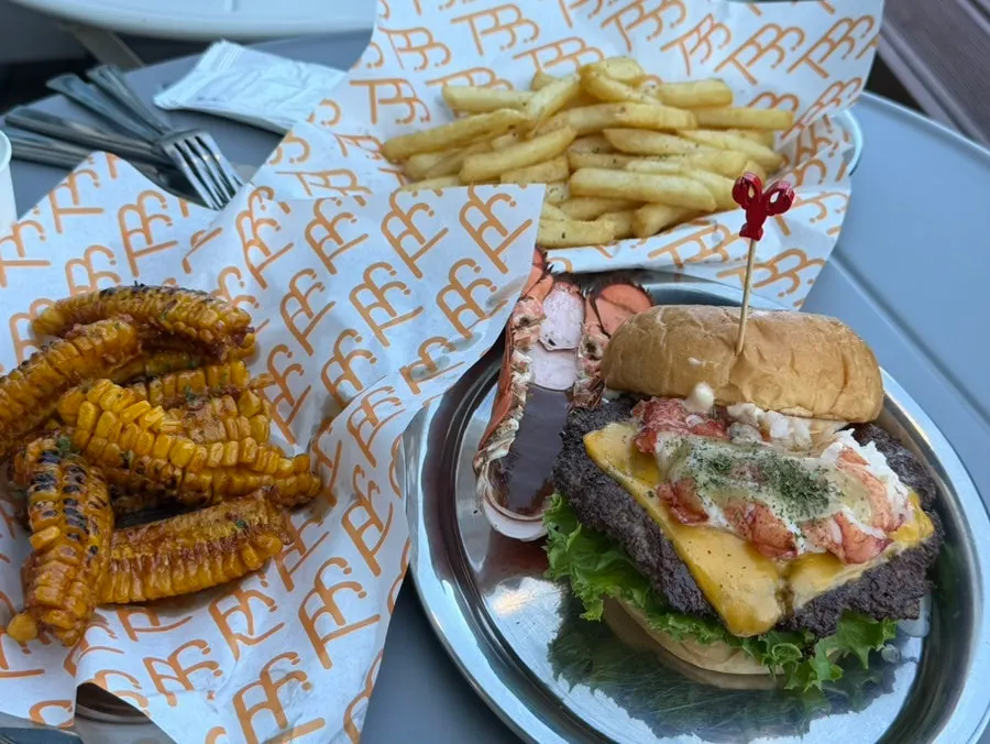 Side menu section of Burger Bar's menu board