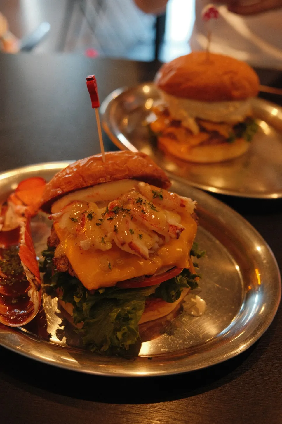 Cross-section of the Daegwallyeong songgo mushroom burger