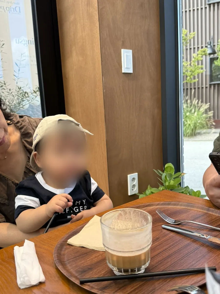 Table shared with family at Coffee Dripper
