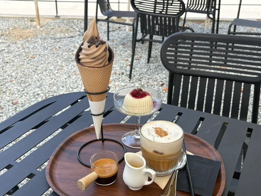 Outdoor terrace seating at Coffee Dripper