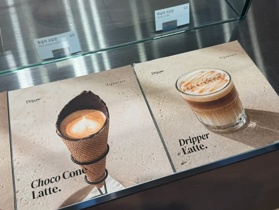 Coffee Dripper order counter and menu