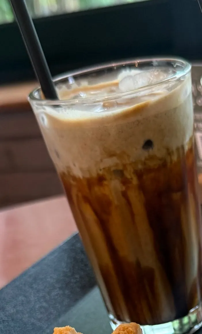 Cafe Giwa's Giwa Black Latte made with black sesame