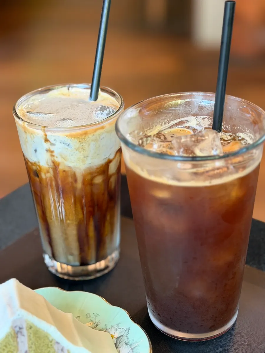 Hand-drip coffee brewed from house-roasted beans