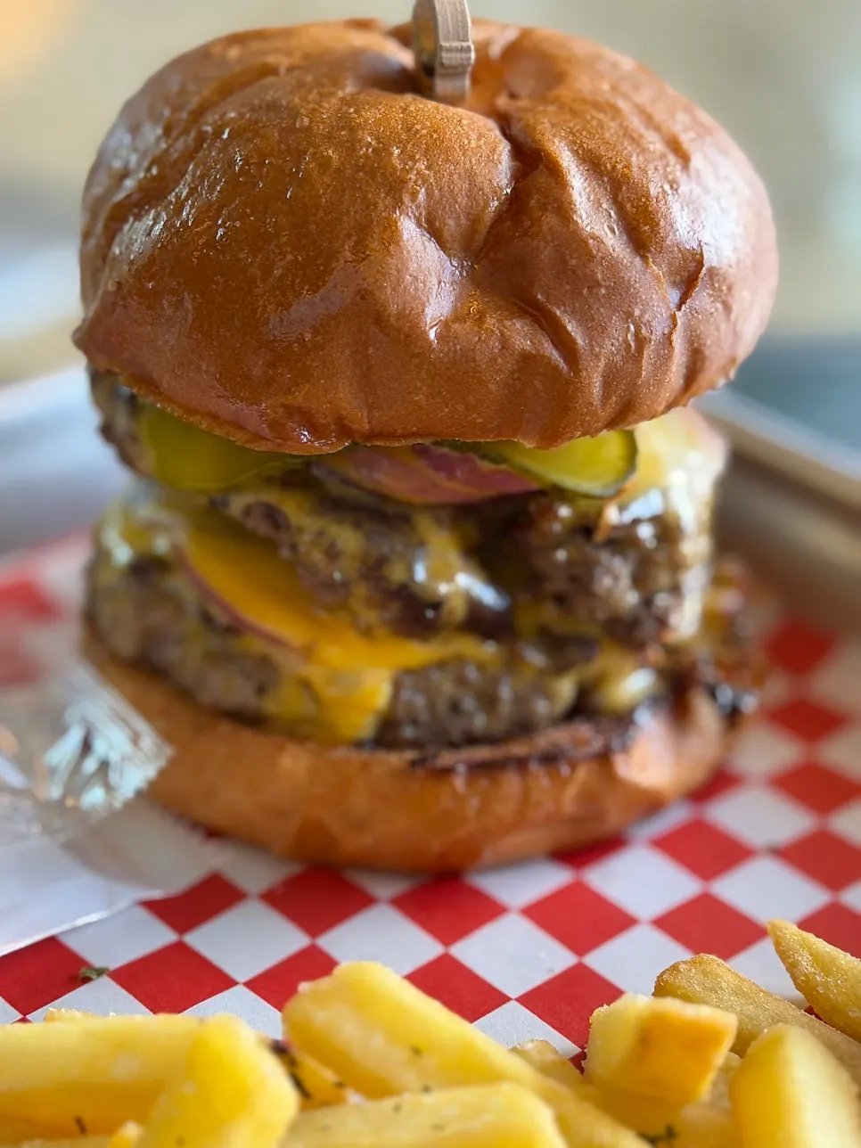 Moana Double Burger set with fries