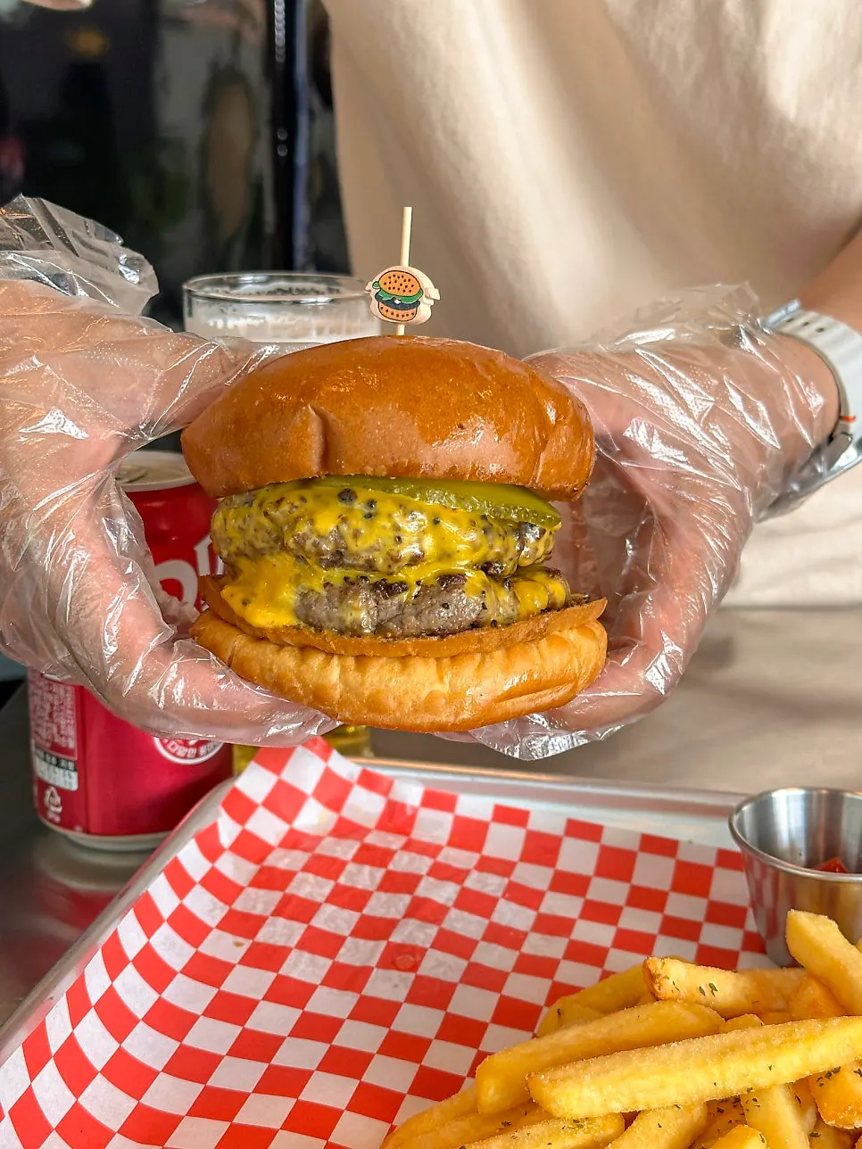 Thick-cut fries fried up crisp at Moana Burger