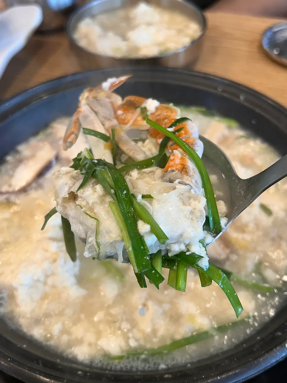 Crab in the sundubu jjigae