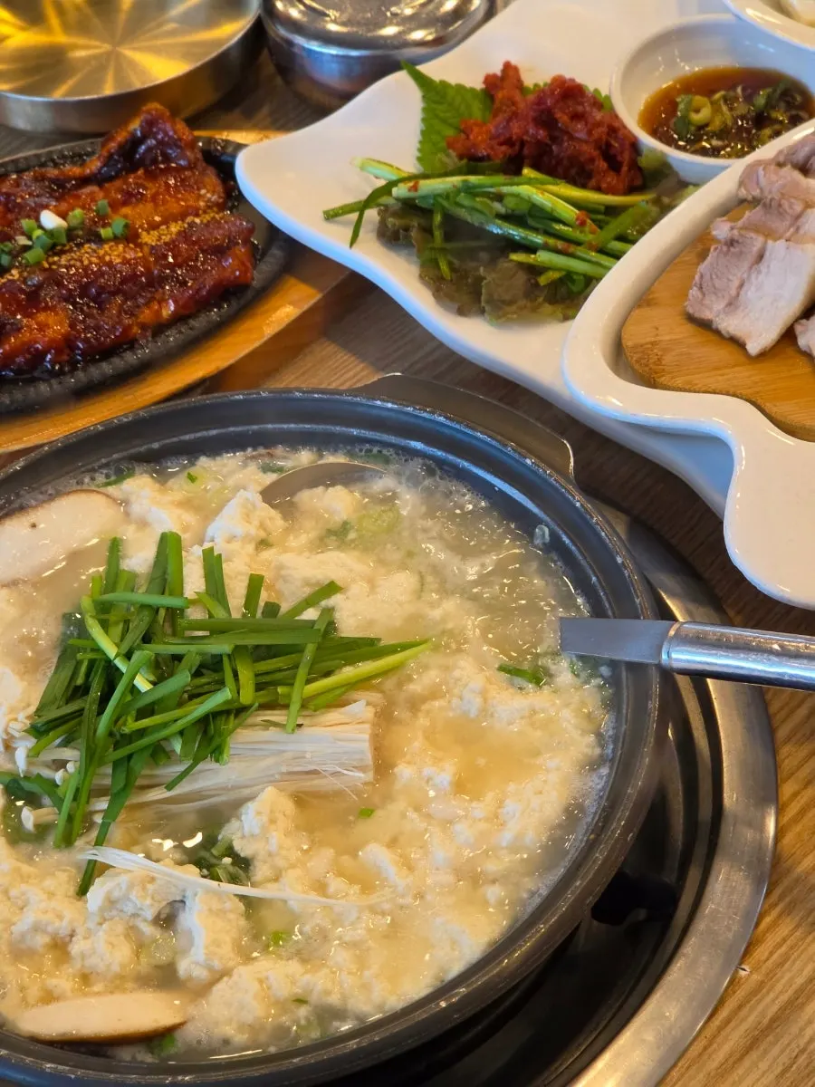 정은숙초당순두부 명품밥상 마무리 상차림