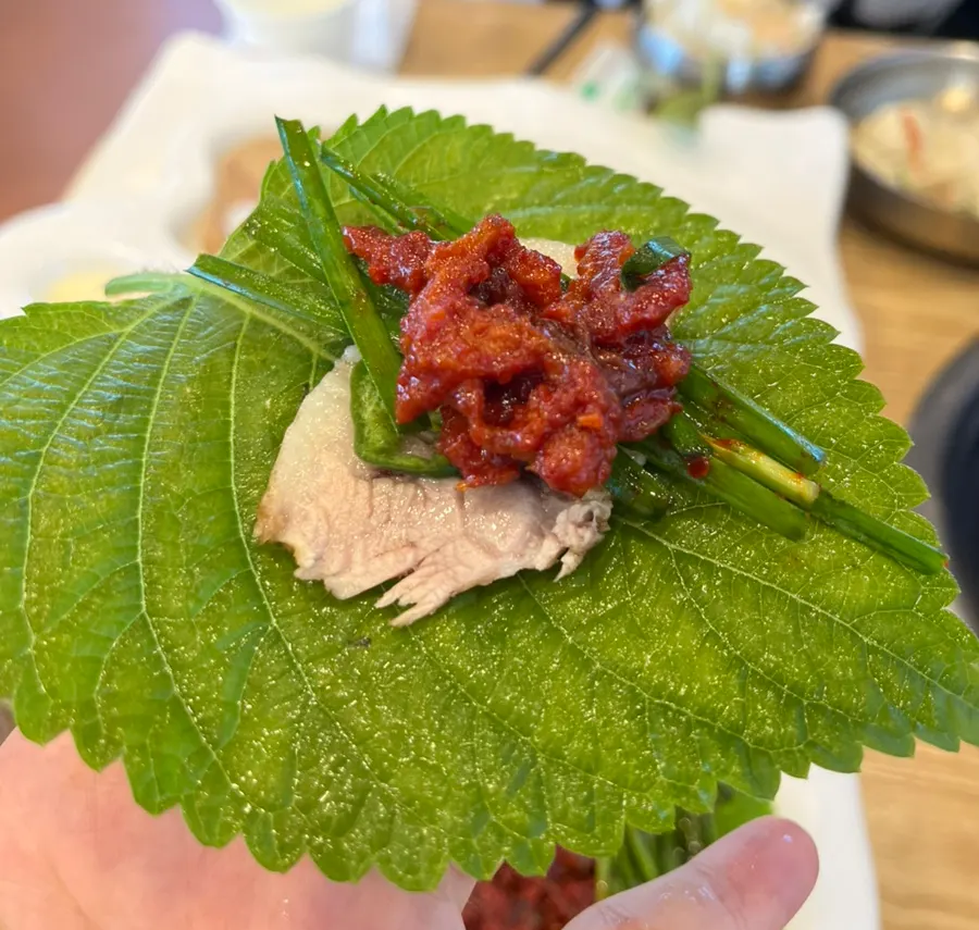 Tender boiled bossam pork